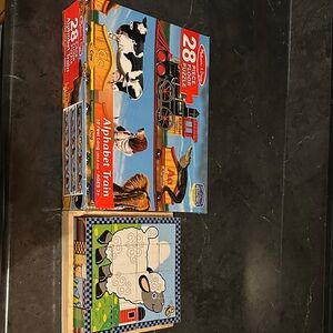 Melissa & Doug puzzles-alphabet and farm animals